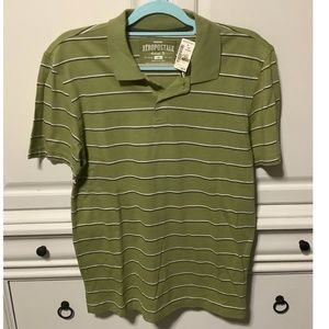 Aeropostale NWT Men’s Medium Cotton Polo green striped shirt